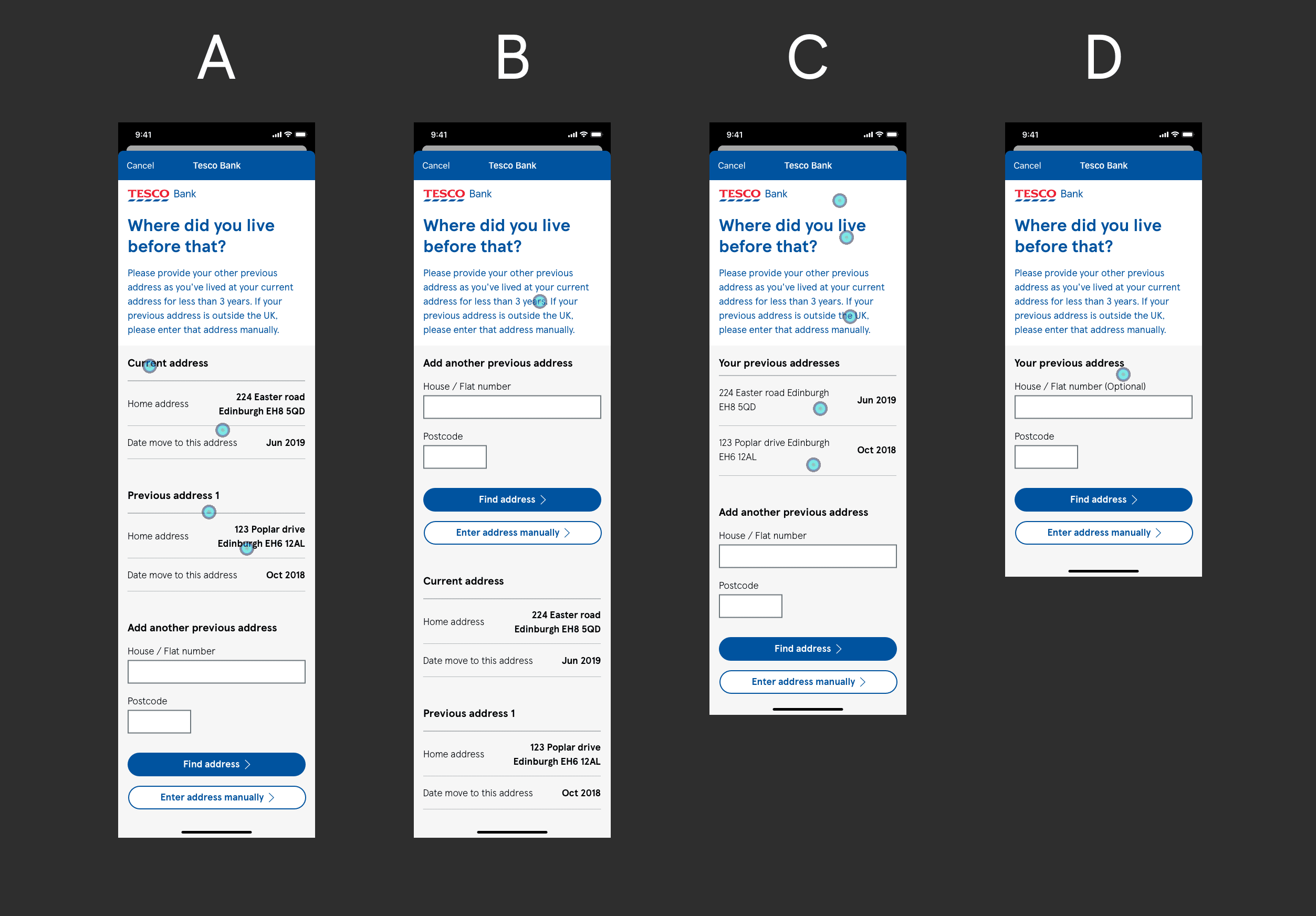 Research Heatmap - Display Past Addresses