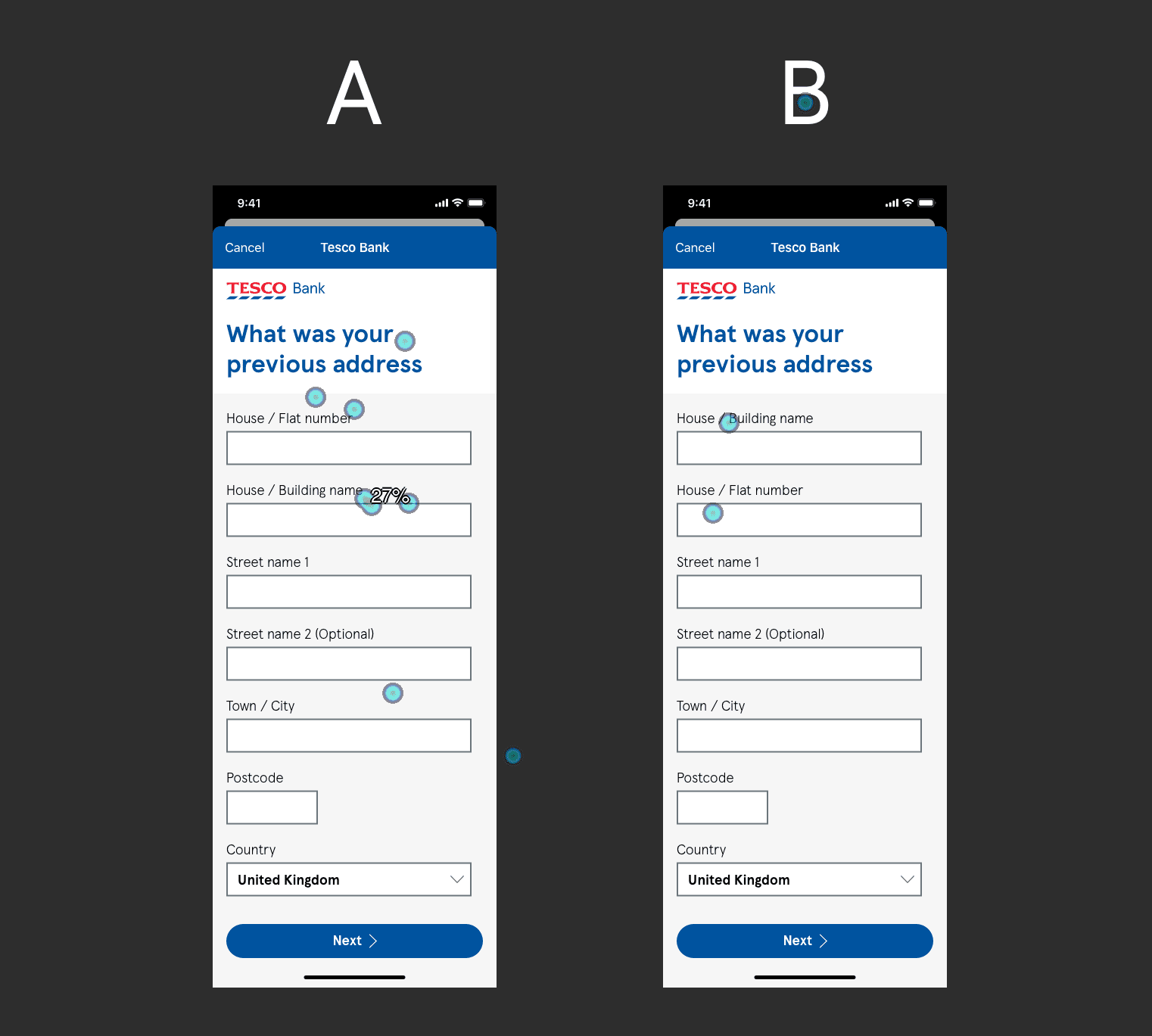 Research Heatmap - Flat number vs building name